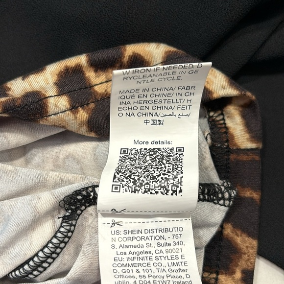 Women’s SHEIN Clasi Plus Leopard Print Mock Neck Lantern Sleeve Top Size… - Picture 5 of 11